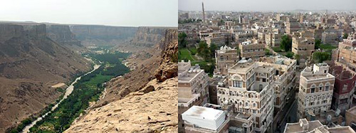 Blick auf Sana + Wadi Doan