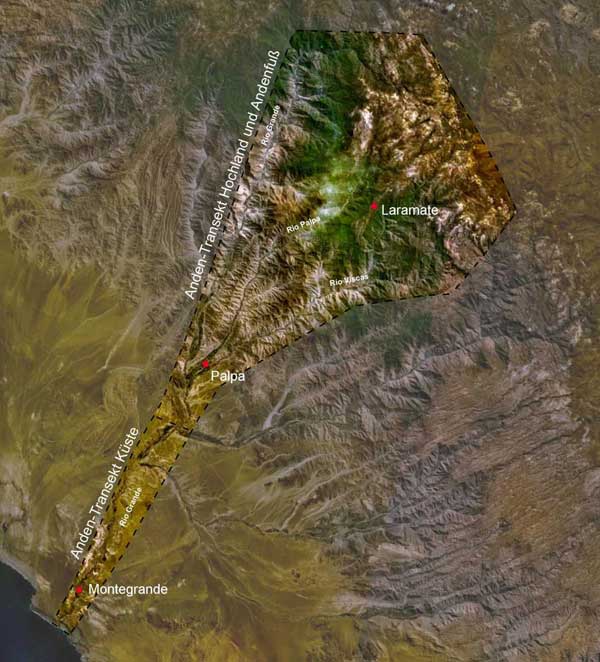 Untersuchungsgebiet des Anden-Transektes